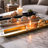 Slim Decorative Runner Tray Set Of 3, Black Silver And Gold Aluminum