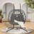 Wicker Rattan Patio Basket Egg Swing Chair with UV Resistant Cushions-925320615-925320665