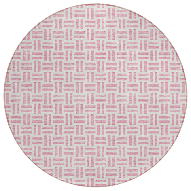 Tapis intérieur lavable rond 8 po