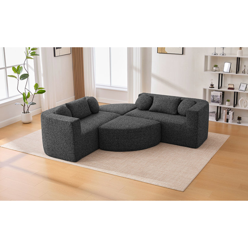 Canapé modulaire Boneless Couch, Noir