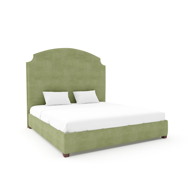 Lexington Bed With 11" Rails, Espresso, Queen, Posh Life Performance Velvet Ink