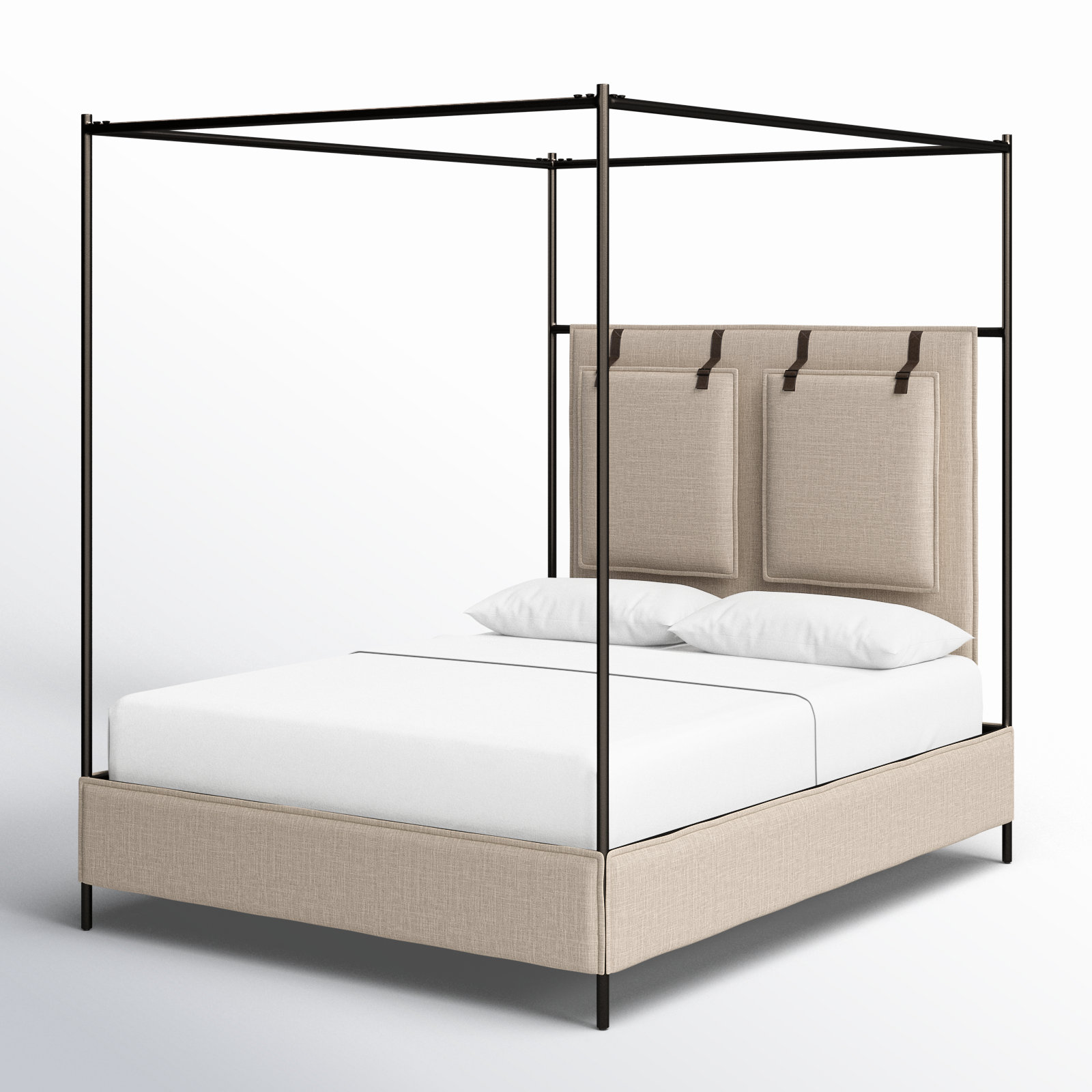 Waverley Canopy Bed, Queen, Beige