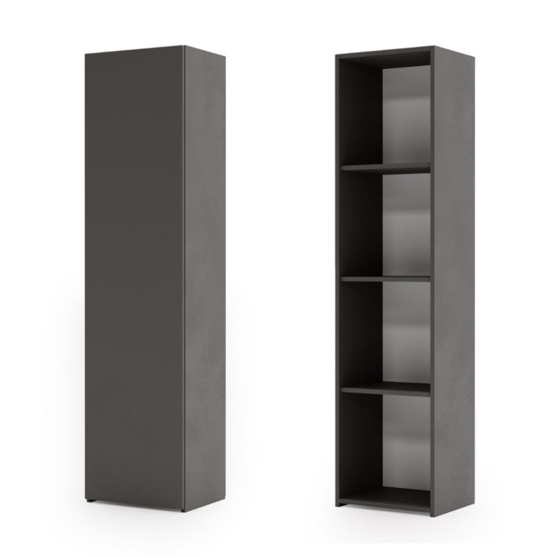 160cm H x 40cm W Library Bookcase, Grey