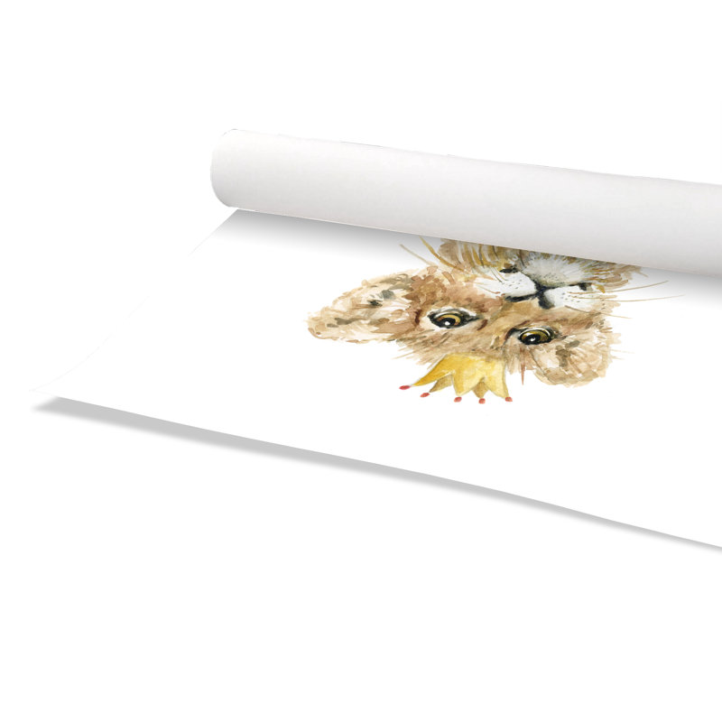 «Savanah Club Rolled Savannah Lion Cub», impression sur papier, H 40 po x l 28 po x P 1 po