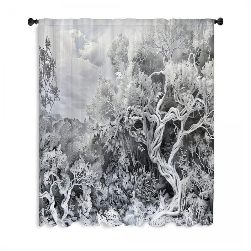 Rideau transparent en polyester Rayya, L 50 po x L 84 po
