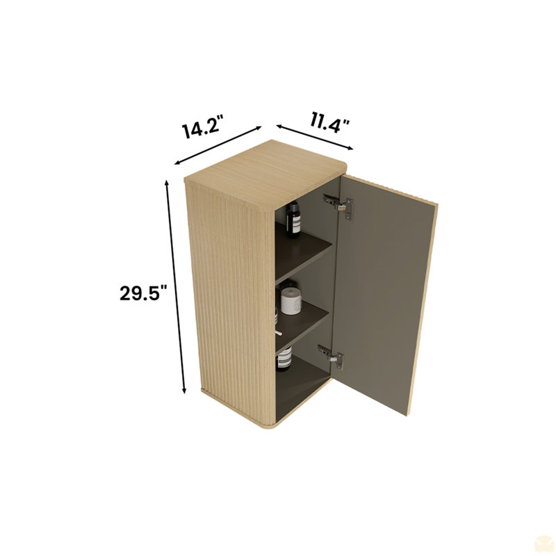 Armoire de rangement murale flottante pour salle de bain, armoire de rangement murale, Chêne