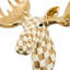 Mocha Check Moose Wall Decor