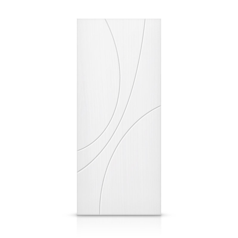 Porte standard à panneaux en bois manufacturé, Blanc, L 32 po x H 96 po