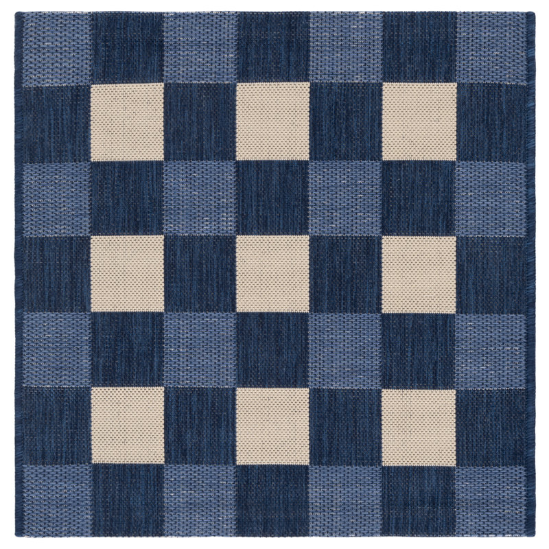 Courtyard 6443 Geometric Indoor/Outdoor Area Rug, Square 2'7"