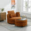 Fauteuil demi-tonneau pivotant de 42,2 po de large et demi avec repose-pieds Sherpa-97572039