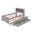 Lit plateforme simple avec tête de lit Mingus, USB-977379074