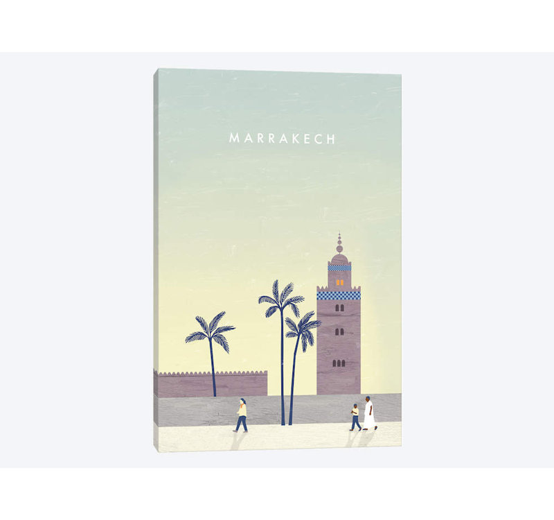 « marrakech », impression sur toile, H 12 po x l 8 po x P 0,75 po, Pas de tapis, Toile tendue