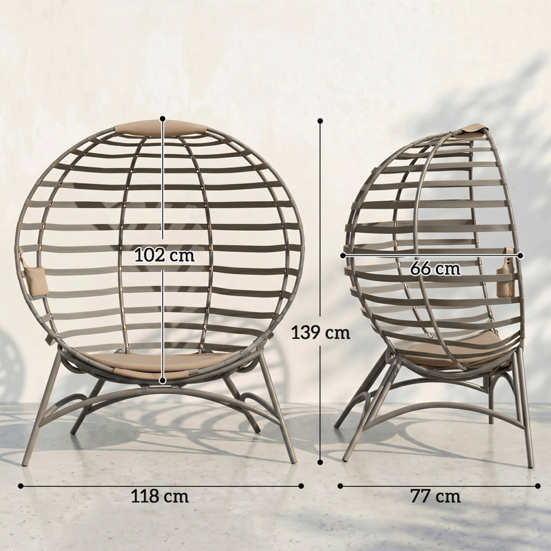 Henegar Steel Outdoor Lounge Chair
