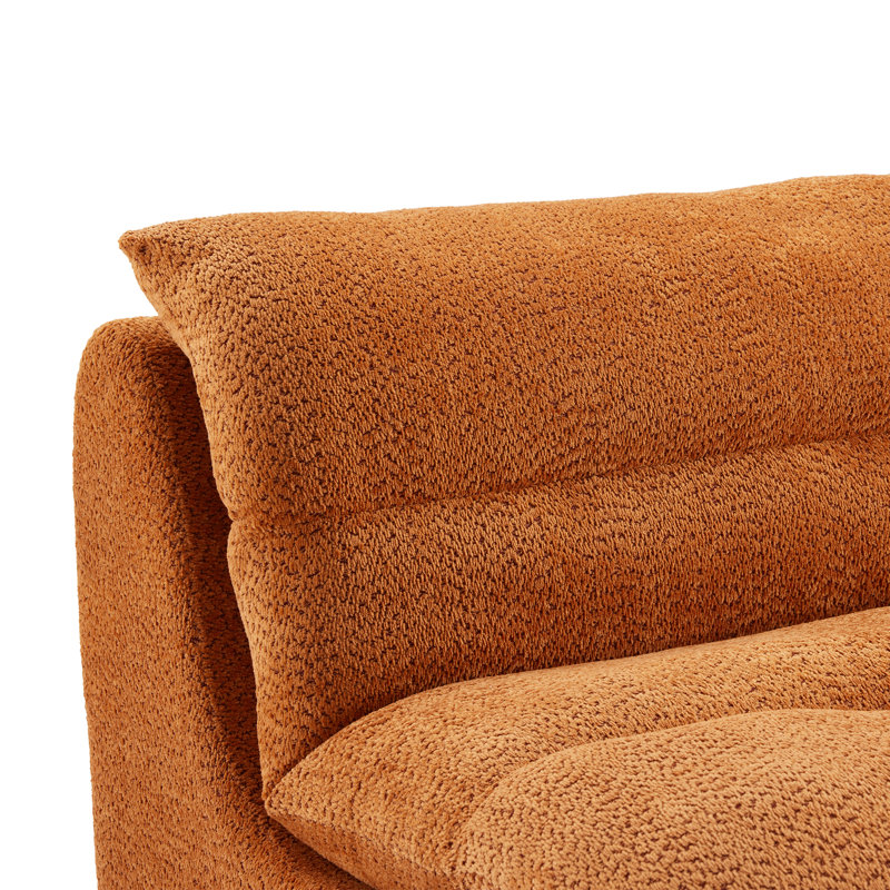 Chaise d'appoint rembourrée Modern, Orange