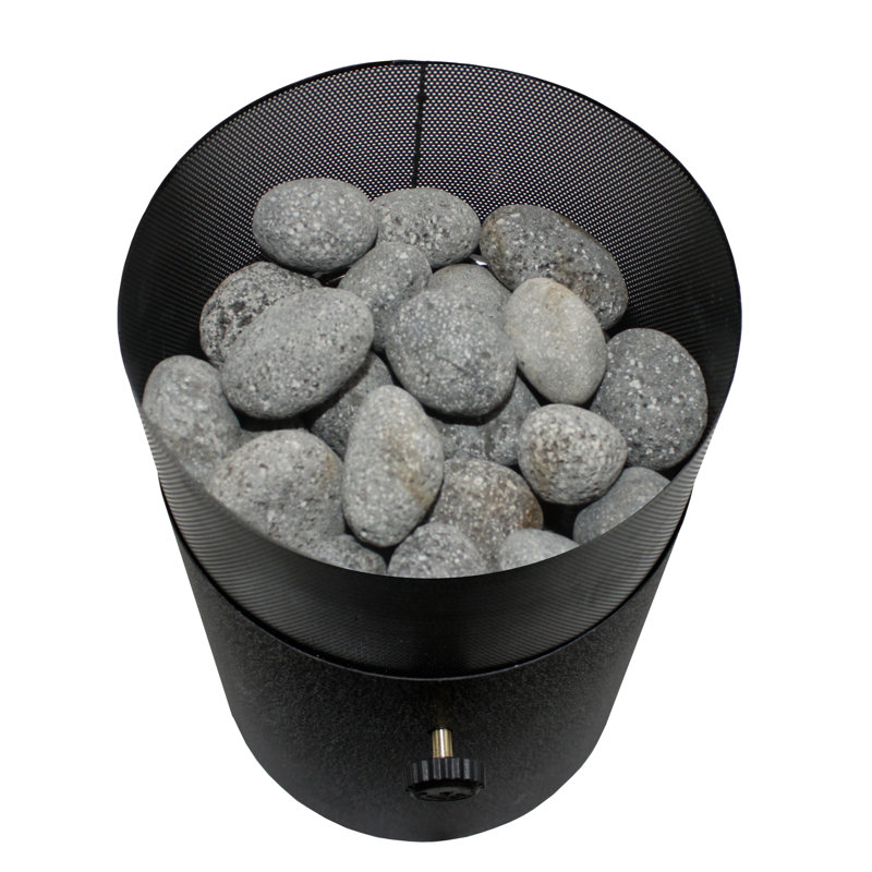 Flame King Black Mini Tabletop Propane Fire Pit