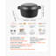 VEVOR 4.7L Cast Iron Round Dutch Oven