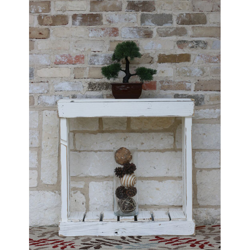 Console en bois massif 30 po Coker, Blanc