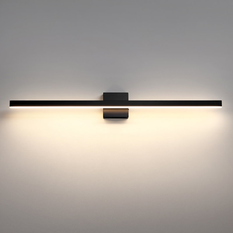 Éclairage de meuble-lavabo à intensité variable de 39 pouces 5 CCT, Noir mat