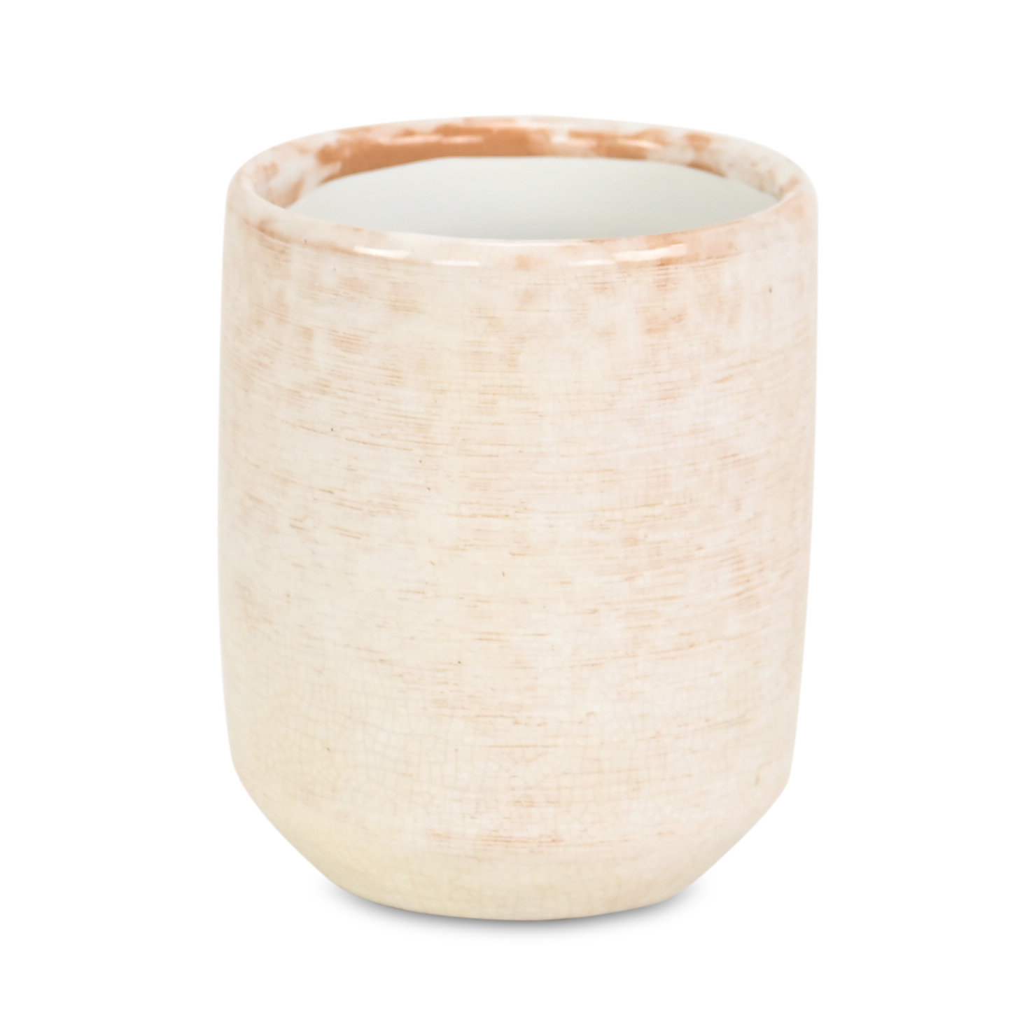 Sia Ceramic Pot Planter, 4.75" H x 4" W x 4" D, White