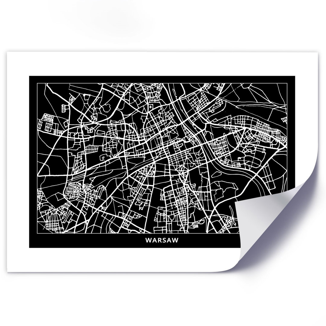 Grafikdruck City Plan Warsaw