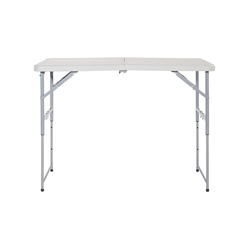 Office Star Resin Multipurpose Rectangle Table, 4-Feet Long, Height Adjustable, Centre Folding Table