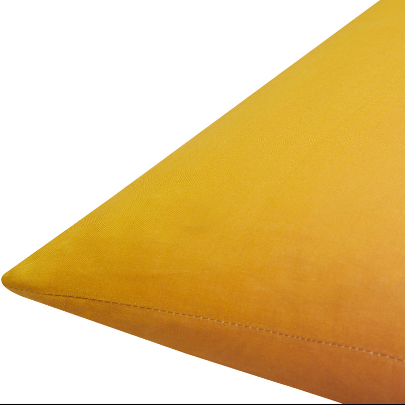 Housse et insert de coussin carré en mélange de lin Deadra, 20 po x 20 po, Orange brûlé