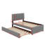 Lit plateforme tapissier simple avec lit gigogne Teddy-1127803364
