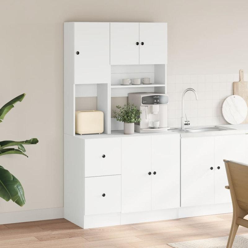 Kitchen Cabinet Set, White