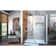 Unidoor 55" W x 72" H Hinged Frameless Shower Door with Clearmax™ Technology