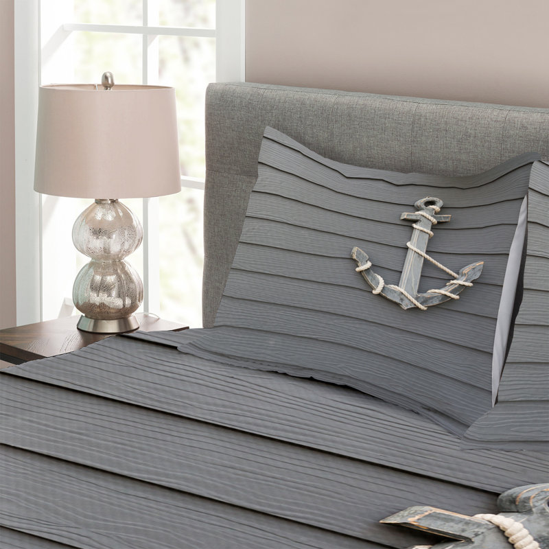 Anchor Bedspread Set with Cushion Cover, 220 x 264 cm