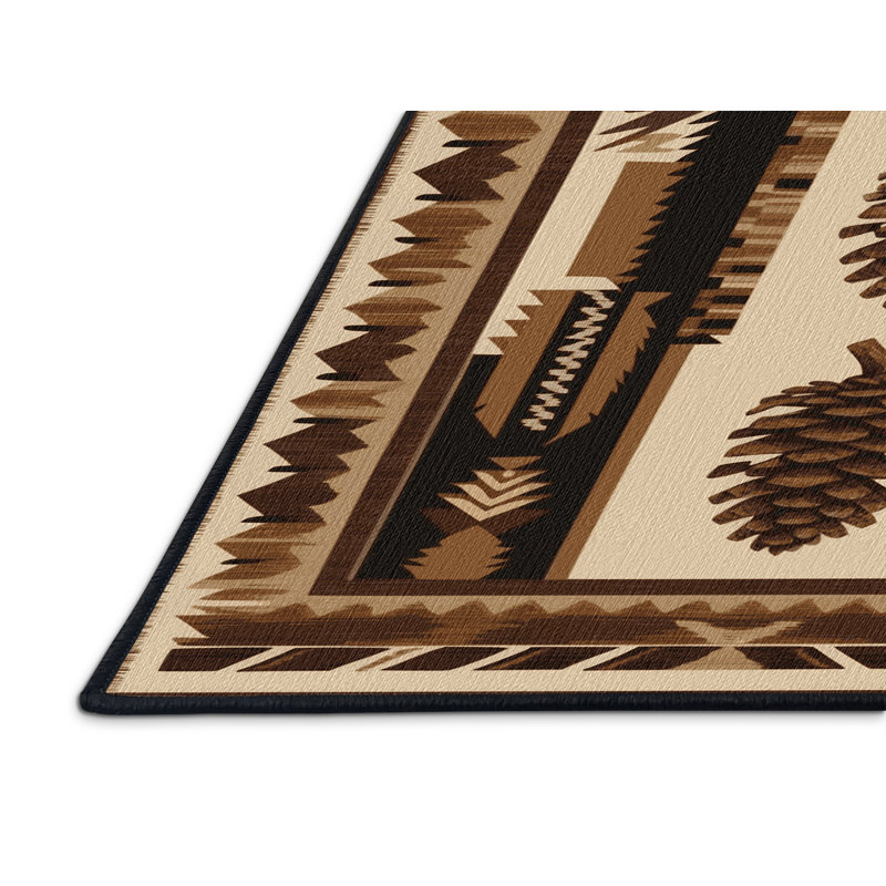  Tapis lavable Pinecone Southwestern, Tapis de couloir 2 pi x 4 pi