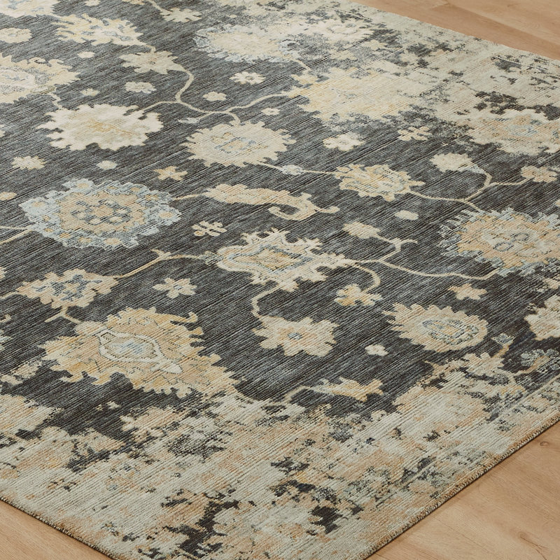 Joswick Wool Floral Indoor Rug, Rectangle 9'9" x 12'6"