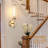 Modern Hardwired Wall Sconces Set Of Two With Glass Shade, 60W E26 Bulb Compatible For Indoor Living Room, Bedroom, Corridor, And Stairs-21022837-21022832