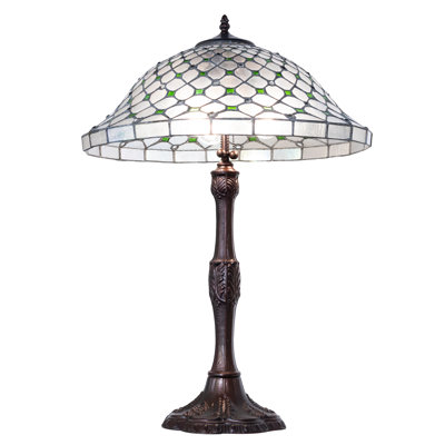 26" High Diamond & Jewel Recurve Table Lamp
