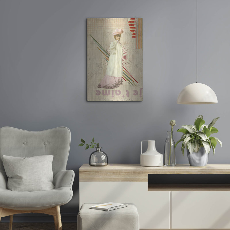 Ivy Bronx «Je T'aime» par Elo Marc, art mural en métal, H 24 po x l 16 po