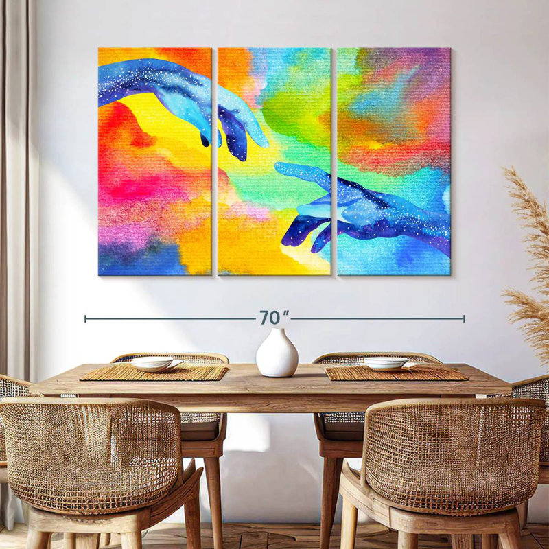 Keiraleigh Abstract Creation Hands, 42" H x 65" W