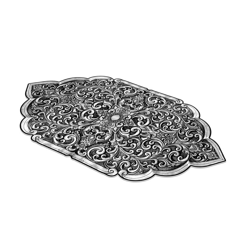 Tapis noir / gris en polyester tissé à la machine Novelty Strope, Nouveauté 2 pi 7 po x 4 pi 11 po