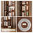 Nut-Brown Modern Solid wood rotating bookshelf