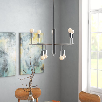 Lustre linéaire 8 lumières spoutnik modern Posey