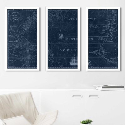 " Sailing Map " 3 - Pieces
