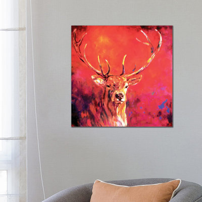 Sunrise Stag by Sue Gardner - Wrapped Canvas Print