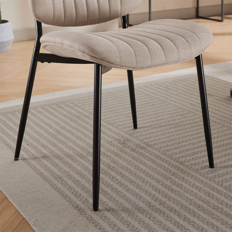 Chaises de salle à manger rembourrées Sigmund, Beige