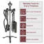 Vida Fleur-de-Lys Steel Fireplace Tool Set-19298081