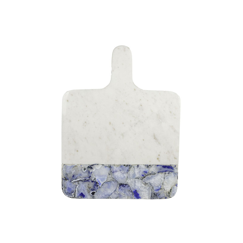 Large plateau de service Foreside Home & Garden - Agate bleue et marbre