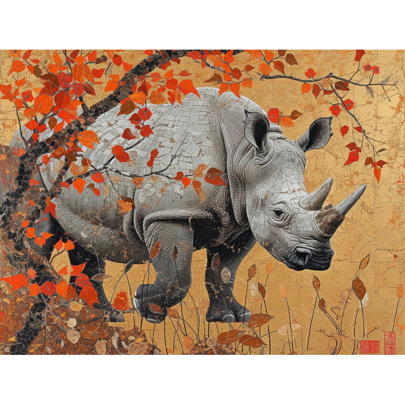 Tapis de bain Rhino Wildlife, L 17 po x L 24 po