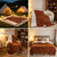 Striped Flannel & Sherpa Large Size Throw Blanket, Soft & Cozy Warm Blanket for Bed, 220 X 240CM-126596432