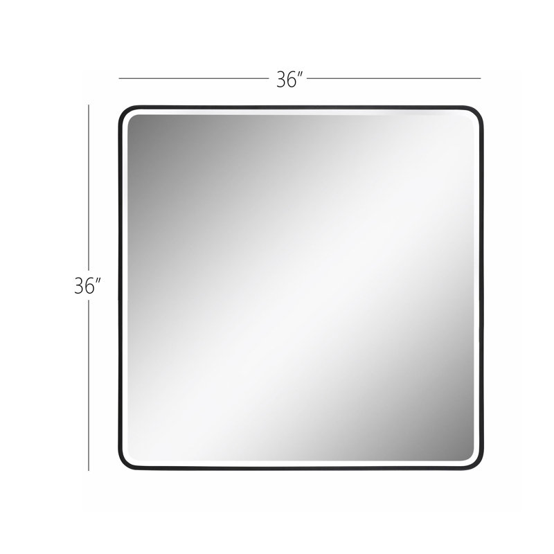 Miroir mural biseauté Reflections Sleek, 36 po x 36 po
