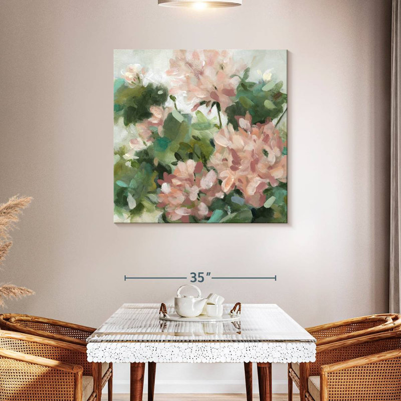 Geranium Garden, 39" H x 39" W