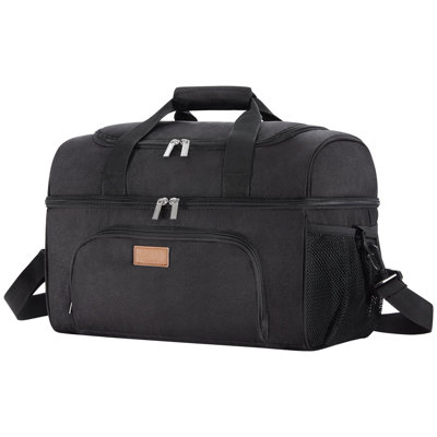 Ebern Designs 30L Picnic Tote Bag Cooler in Black