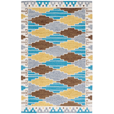 Tapis bleu / ivoire Shirley Drive 913